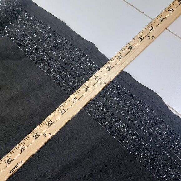 J Jill Women's XL Tunic Sparkle Metallic Embroidered Black Side Vents Shimmer - Picture 11 of 11
